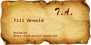 Till Arnold névjegykártya