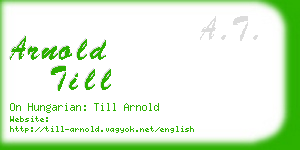 arnold till business card